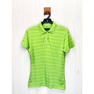 Nike Golf 專櫃 綠色層次條紋運動Polo衫(女)