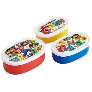 ♡松鼠日貨♡日本 skater 正版 瑪利歐 瑪利兄弟 mario 3入 銀離子 保鮮盒 點心盒 零食盒 水果盒 便當盒