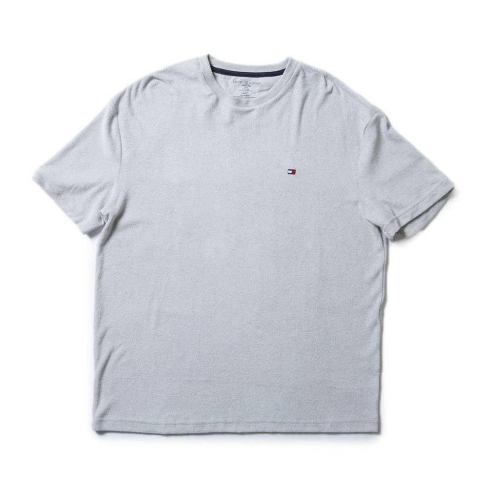 Tommy Hilfiger 簡約休閒 絨毛布 小LOGO 圓領 短袖T恤 版型偏大 09T4141