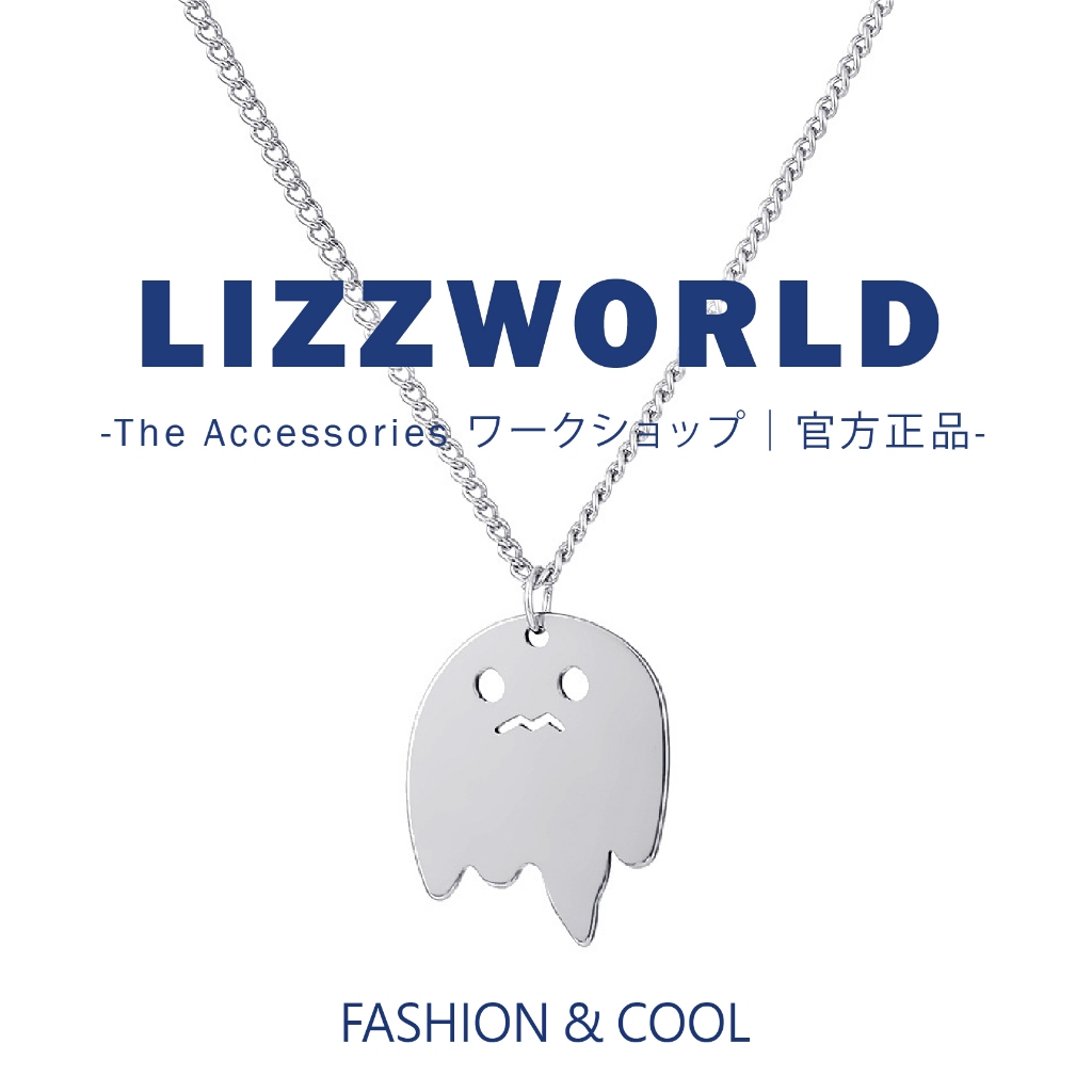 🇹🇼🔥任3件85折 ｜可愛幽靈 小幽靈 溶化 幽靈 趣味 鈦鋼項鍊 情侶項鍊 項鍊 台灣出貨【B607 禮盒】
