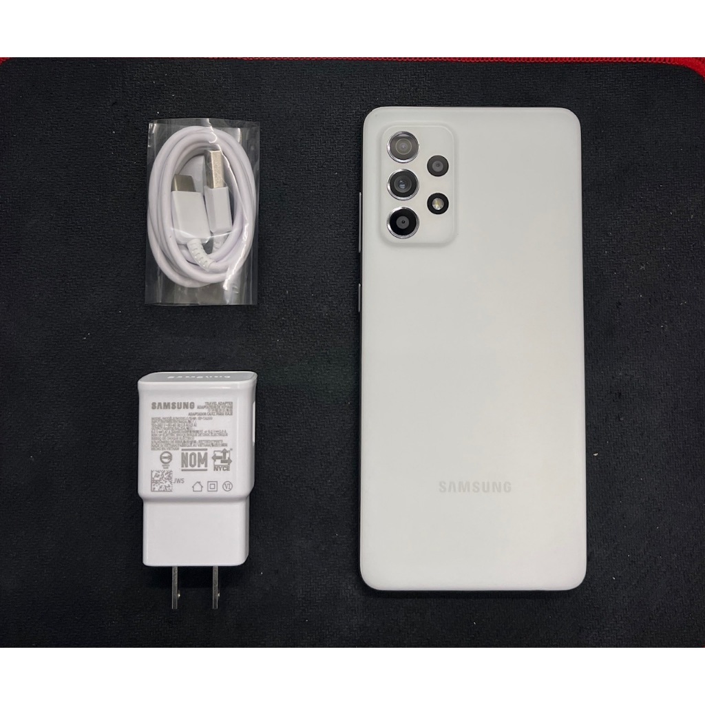 二手精品 三星A52s 高CP值5G手機  8/256GB 白色 9.5成新 無盒裝有原廠配件 附全新保護貼及透明殼