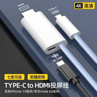 TYPE-C轉HDMI 投屏線 適用iphone15 三星系列4K影片高畫質線