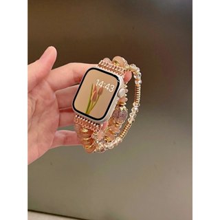 《台灣出貨》夏季新款 APPLE WATCH 瑪瑙水晶錶帶 手鏈錶帶 S8 S7 S9 iwatch全系列 女士錶帶