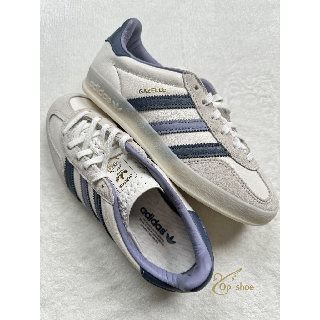 【Op】ADIDAS GAZELLE INDOOR 莫蘭迪 霧霾藍 奶油色 果凍底 男女鞋 IG1643