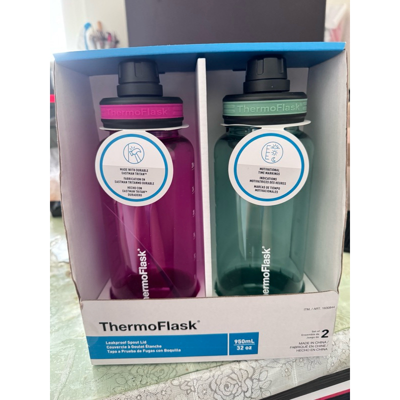 全新 ThermoFlask隨身冷水瓶兩件組/950毫升