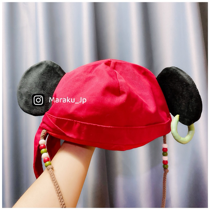 絕版品🇯🇵日本東京迪士尼樂園限定 米老鼠 加勒比海 米奇 海盜 造型帽子 毛帽 遊行帽子［小悅虎日貨🐯］