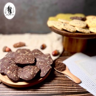 【靜烘焙手作甜點】可可杏仁餅乾100g／230g（袋裝）｜ 下午茶點心｜手工餅乾｜辦公室團購美食