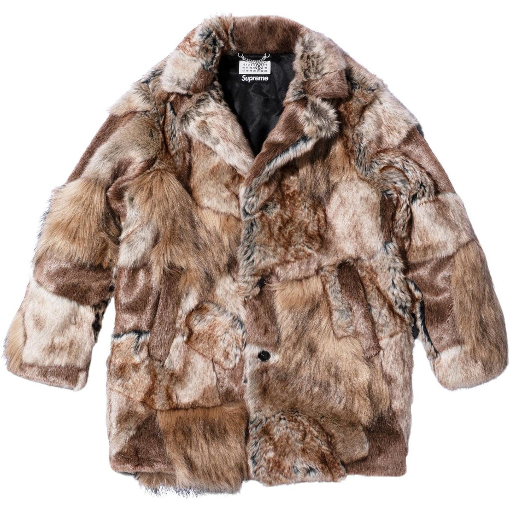 【紐約范特西】預購 SUPREME SS24 MM6 MAISON MARGIELA PATCHWORK 毛皮大衣