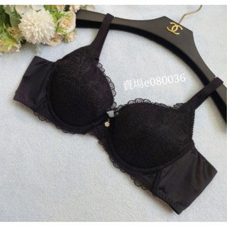 【華歌爾】伊珊露絲 飛思美背 集中託高 蕾絲包覆內衣 85B=38B 原價1980 美背無痕 進口內衣 黑色內衣