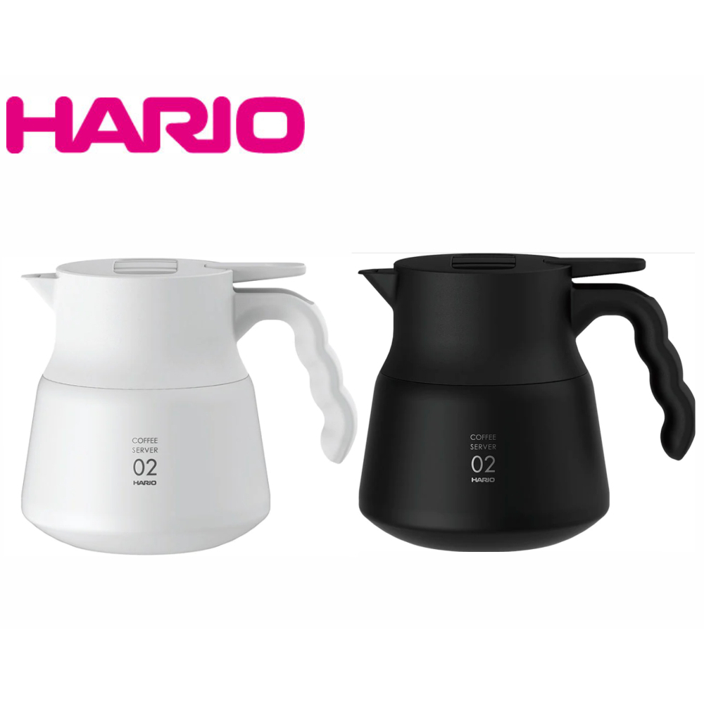 HARIO V60不鏽鋼咖啡保溫壺PLUS 600ml(VHSN-60),W60陶瓷濾杯(V60風味加強版)4人份