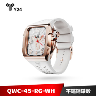 Y24 Quartz Watch 45mm 石英錶芯手錶 QWC-45-RG-WH【加碼送８好禮】