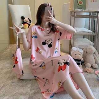 臺灣/熱銷 韓版短袖寬鬆睡衣 裙子 卡通裙子 學生家居服 夏季睡衣 睡裙 薄款 大碼長款過膝裙 連衣裙 可愛裙子 學生裙