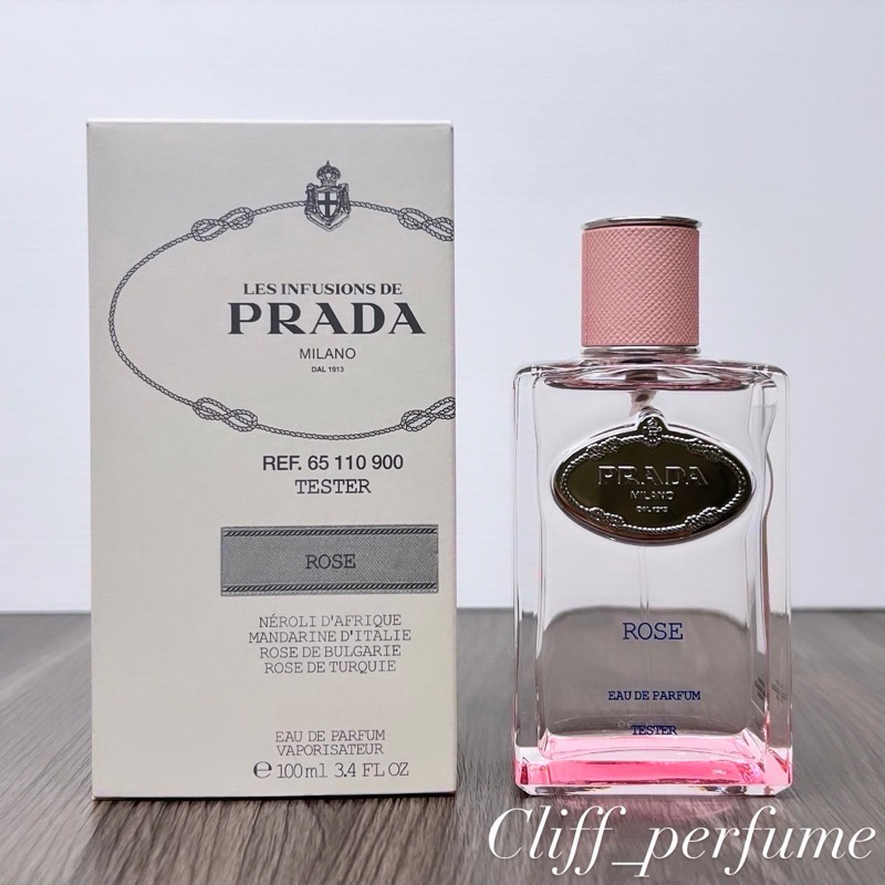 【克里夫香水店】PRADA 精粹系列 玫瑰精粹女性淡香精100ml (Tester)