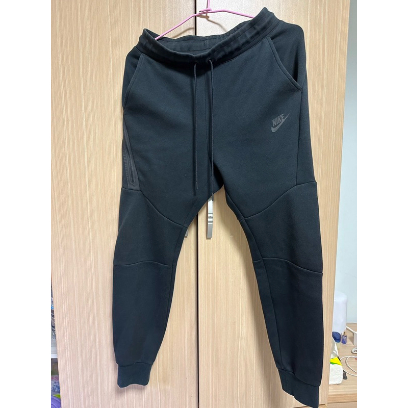 nike sportswear tech fleece black pants 黑 運動褲 棉褲 尺寸S
