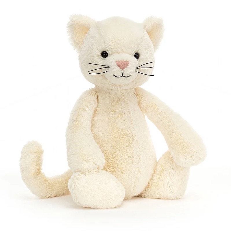 ‼️現貨‼️英國 Jellycat 貓咪 貓貓 白色 Bashful Cream Kitten 安撫娃娃 31cm 寶寶
