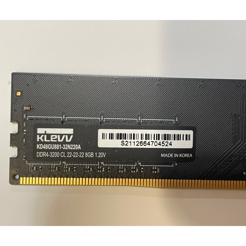 KLEVV科賦 DDR4 3200 8G記憶體