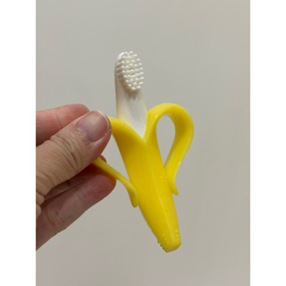 二手 美國 Baby Banana Brush 幼兒心型香蕉安全牙刷 固齒器