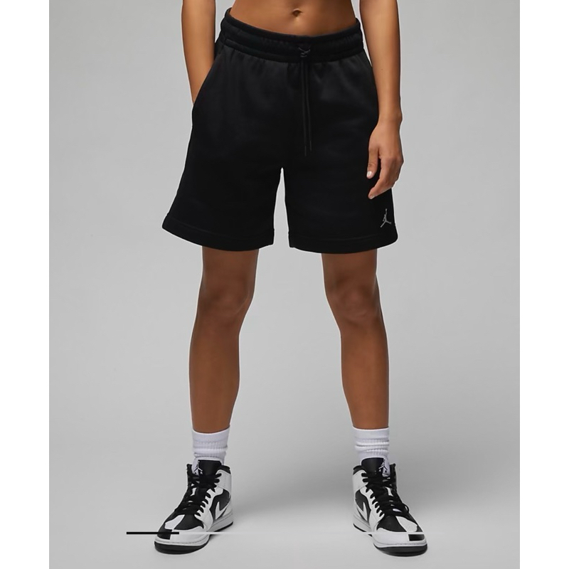 女 Nike Jordan 短褲鋪棉短褲 - 黑色  XS