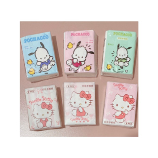 超可愛Hello kitty 帕洽狗 印花手帕紙巾