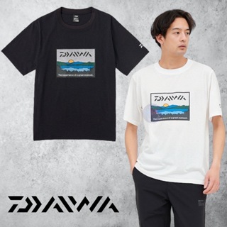 中壢鴻海釣具《DAIWA》 DE -6324 黑色短袖T恤(24年春夏款)