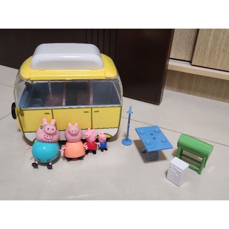 二手兒童玩具 正版佩佩豬粉紅豬小妹露營車
