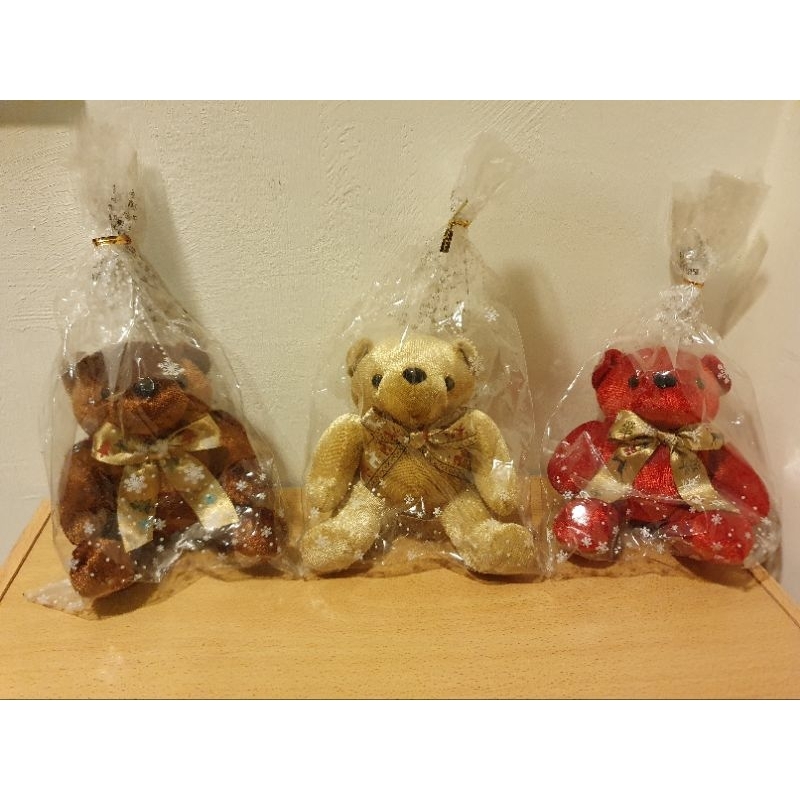 金莎聖誕小熊玩偶 2014年版 三隻合售