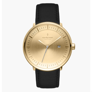 【Nordgreen】PHILOSOPHER-磨砂金屬錶盤 PH40GOLEBLBM (香檳金色) 40mm現代鐘錶