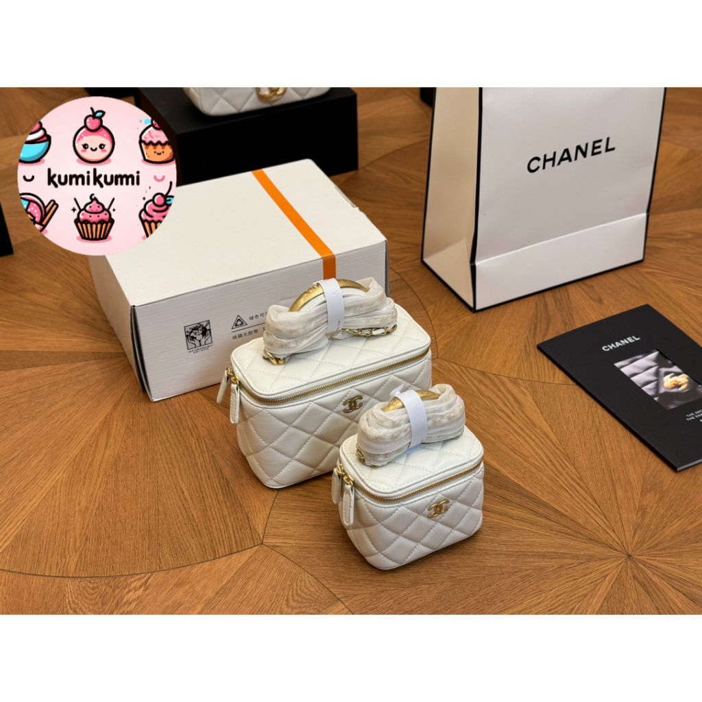 💛kumikumi💛頂級二手全新精品禮盒 【新款】Chane 香奈兒 手提化妝小盒子