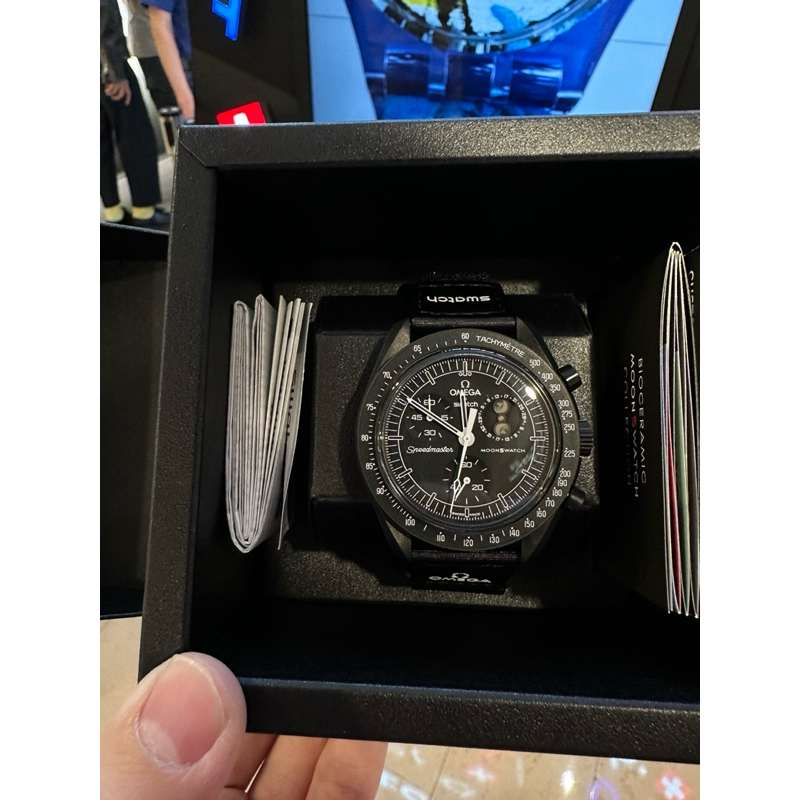 公司貨全球2年保固snoopy 限量聯名 超霸登月錶 omega swatch 黑色登月錶