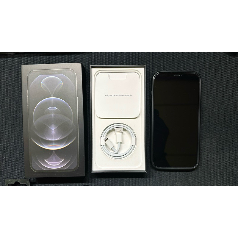 iPhone 12 Pro Max 256G 灰銀色/原廠電池/原廠充電線