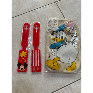 全新-Disney 迪士尼萬用袋（唐老鴨黛西款）/香港迪士尼米奇行李掛牌