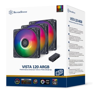 小白的生活工場*SilverStone 銀欣 VISTA 120 ARGB PWM 12公分風扇(3顆裝含控制器)