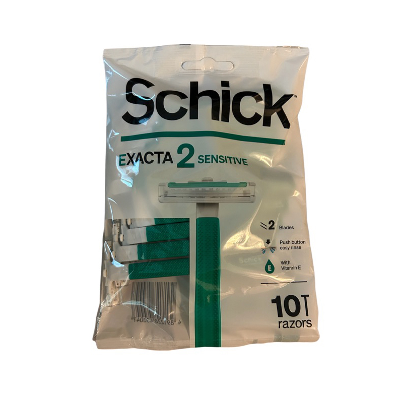 Schick 舒適牌 Exacta 2 敏感拋棄式刮鬍刀, 10支裝
