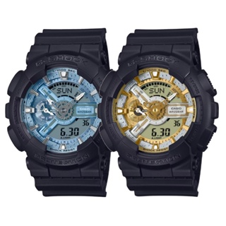 CASIO 卡西歐 G-SHOCK 街頭時尚雙顯腕錶－藍／金 (GA-110CD-1A2/GA-110CD-1A9)
