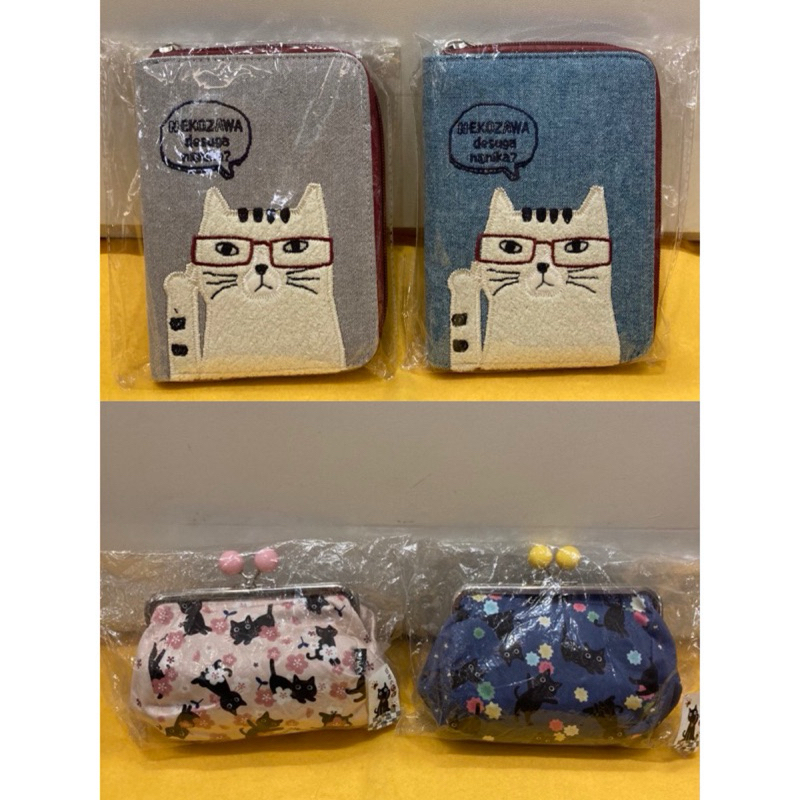 現貨全新日本正版貓咪收納卡片長夾 卡片包 口金化妝包 零錢包