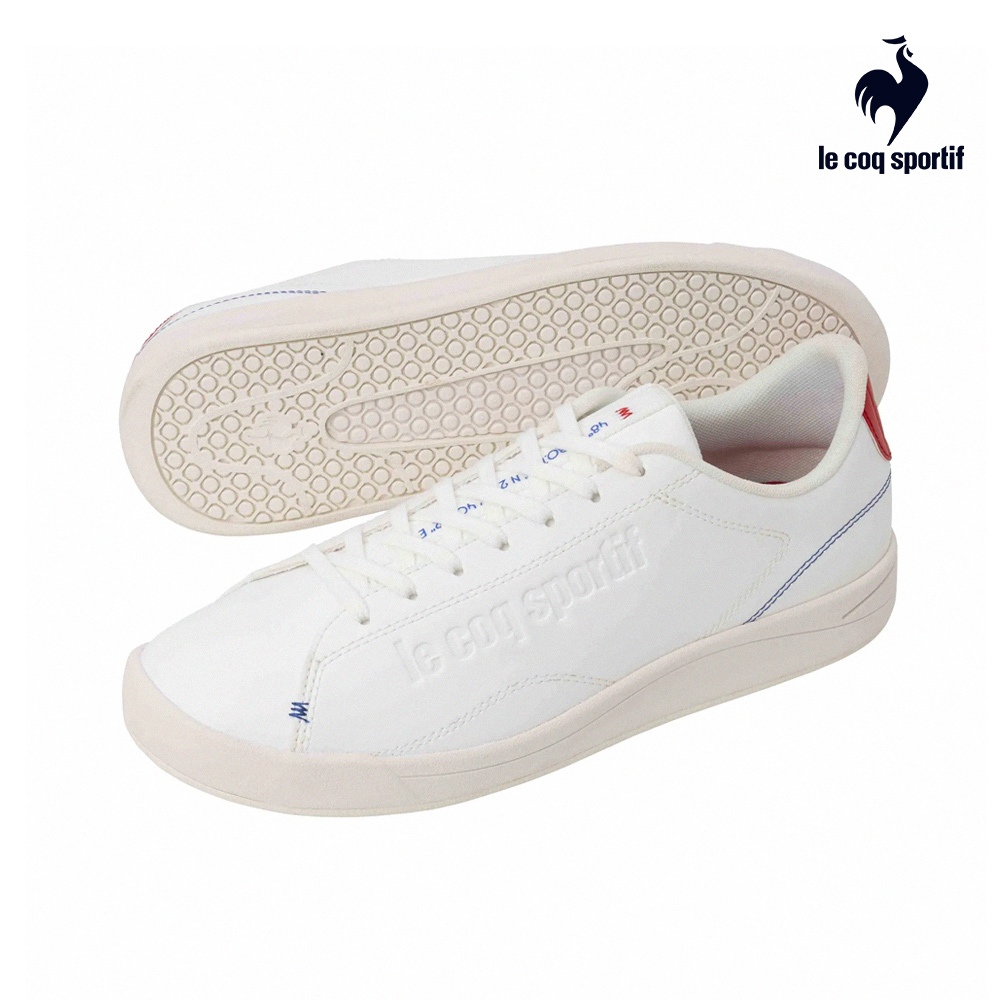 【LE COQ SPORTIF 法國公雞】EMBLEME網球鞋運動鞋-男女款-白色-LJT73202
