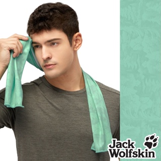 【Jack Wolfskin 飛狼】時尚印花親膚涼感巾 降溫運動巾 『森林綠』