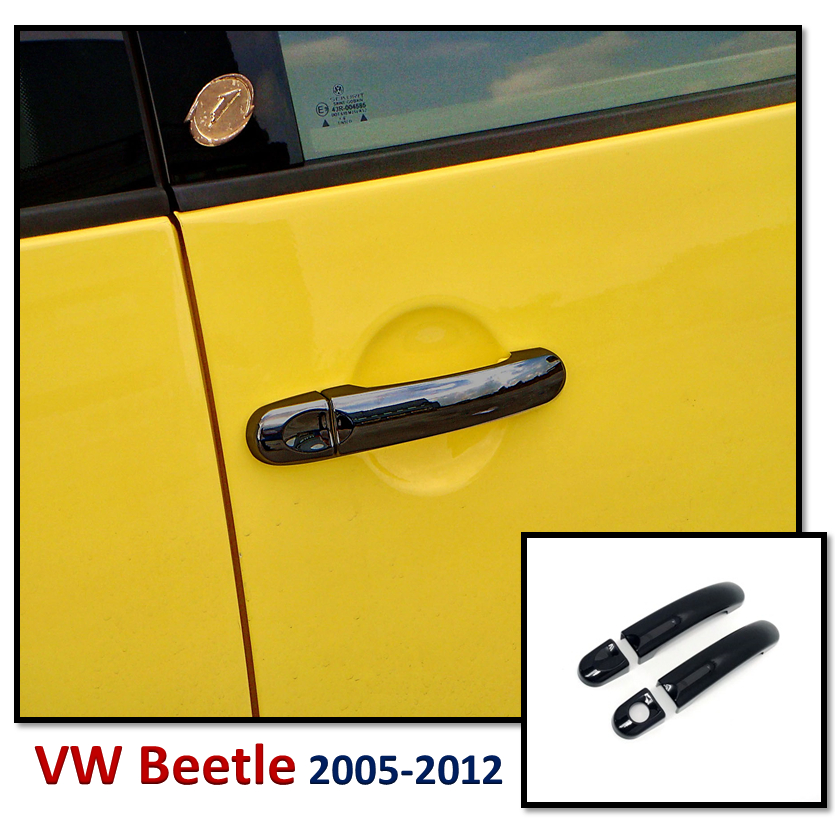 圓夢工廠 VW 福斯 Beetle 金龜車 2代 2005~2012 改裝 烤漆黑 車門把手蓋 把手保護外蓋 飾貼