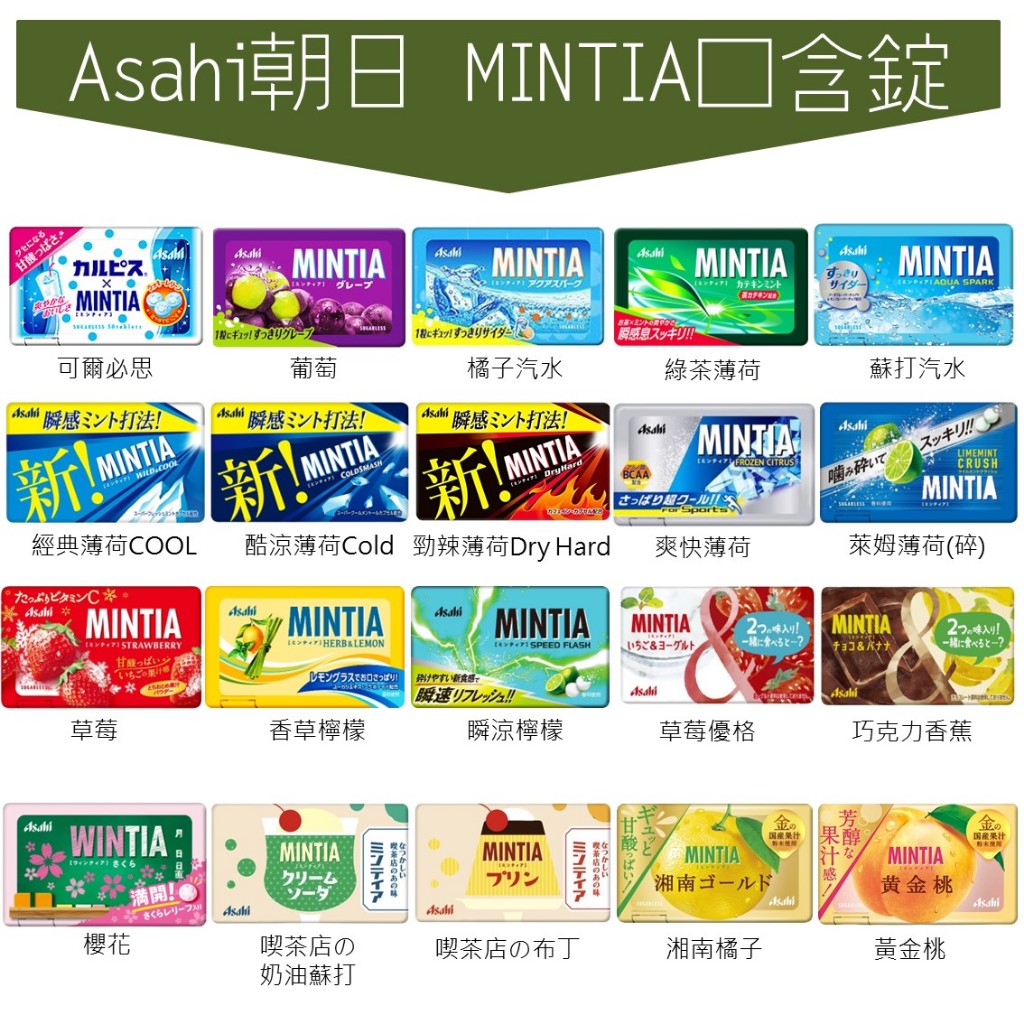 世界GO 日本 Asahi朝日 MINTIA 口含錠 口含糖 涼糖 薄荷錠 多種口味任選