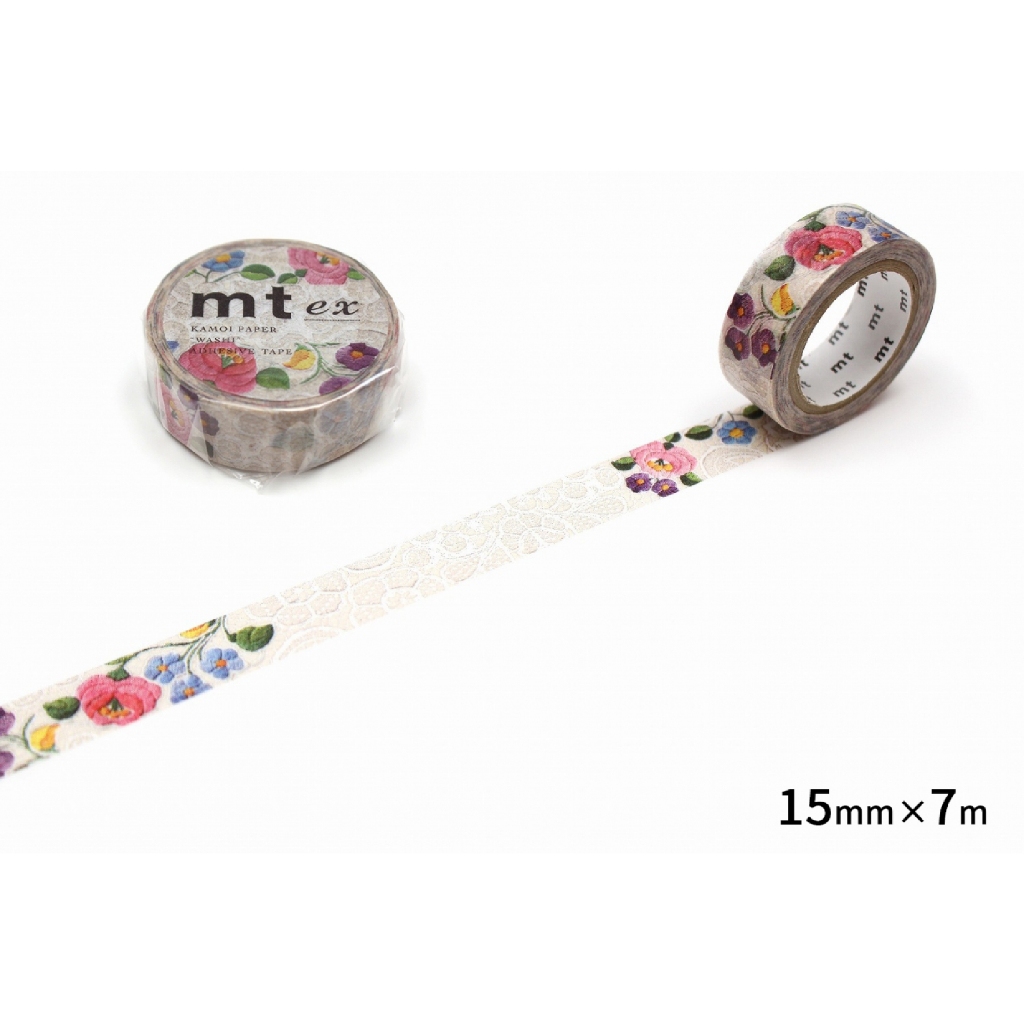 [現貨]mt和紙膠帶 ex系列 -蕾絲繡花 MTEX1P105R (15mm×7m) MT紙膠帶