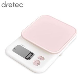 【工子白】日本 dretec 甜美色系 大秤盤電子秤 2kg 大螢幕 料理秤 烘焙秤 食物秤