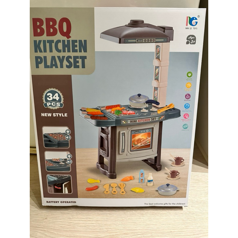 BBQ 烤肉廚房聲光玩具組 （全新未拆）