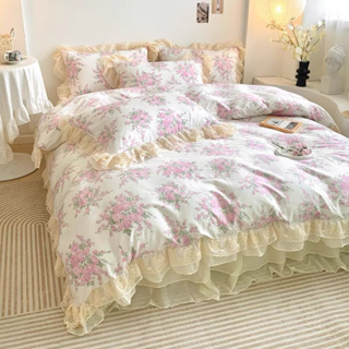 現貨/超美粉色復古玫瑰床罩組/床包 單人 雙人 加大 床罩組 床單 被套/棉被/床包組/天絲/保潔墊/床墊/雙人床墊
