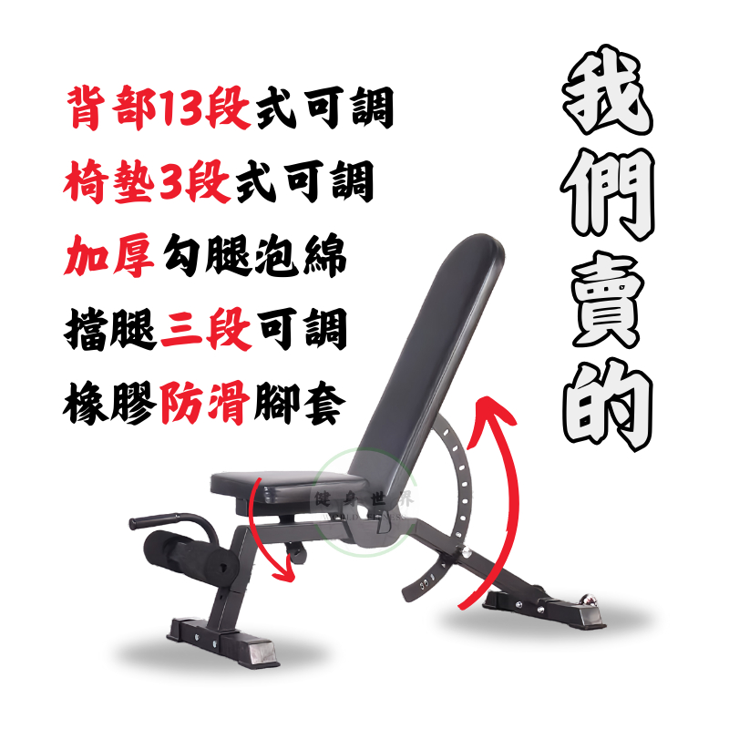 台灣現貨天天出🎊🎊🎊 輕商用健身椅 可調式健身椅 輕商用可調椅 啞鈴椅 臥推椅 bench 躺椅 胸推椅