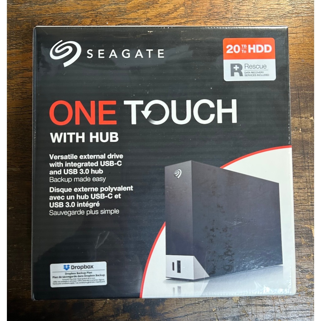 【希捷】One Touch Hub 20TB 超大容量硬碟 (STLC20000400) 全新 空間