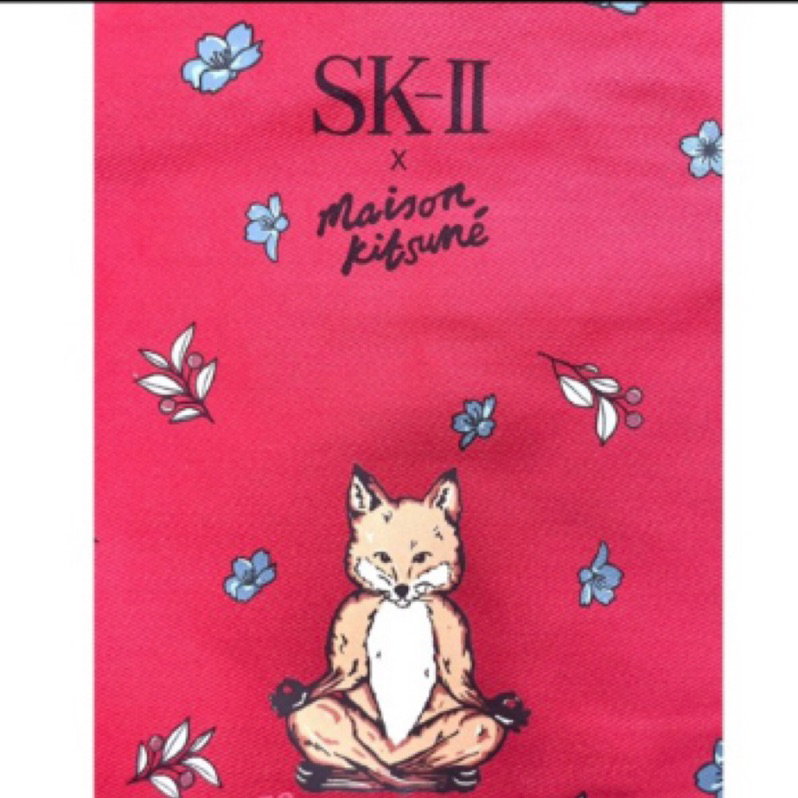 《📍SK-II 全新現貨》SK2 SK-II X MAISON KITSUNE限量小狐狸聯名托特包 帆布包 手提袋