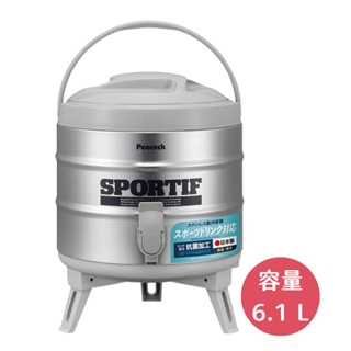 新款| 日本Peacock 孔雀 魔法瓶 不鏽鋼 保溫桶 保冷桶 6.1L （INS-60K）