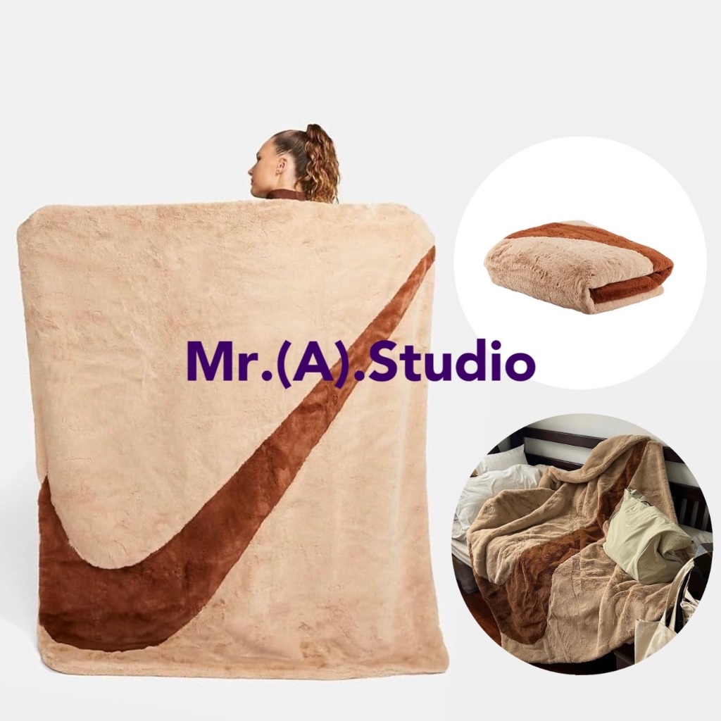 Mr.A😈A先生 Nike NSW Blanket 咖啡色 可可色 奶茶色 棉被 大Logo 毛毯 DO3793-200