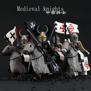 羅馬中古世紀神聖騎兵團聖殿騎士第三方人偶第三方積木模型收藏玩具擺件兼容樂高MOC