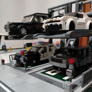 相容樂高拼裝積木 brickmania MOC成品拼插類 街景系列 簡易式 子母式 交換鑰匙式 機械停車裝置